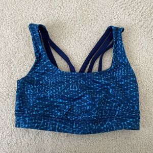 Lulu lemon energy bra (exhale) blue size 6